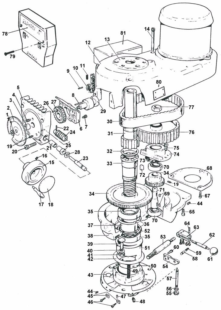 Variable Speed Back Gear Assembly 1.5 – 2 HP