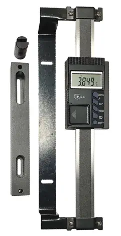 iGaging IP54 Digital Quill Kit for Bridgeport-type mills with universal mount, LCD readout, scale, and mounting hardware